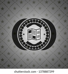brochure icon inside black badge