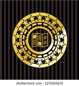 brochure icon inside gold badge