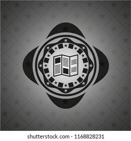 brochure icon inside retro style black emblem