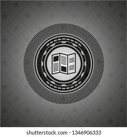 brochure icon inside retro style black emblem