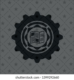 brochure icon inside retro style black emblem