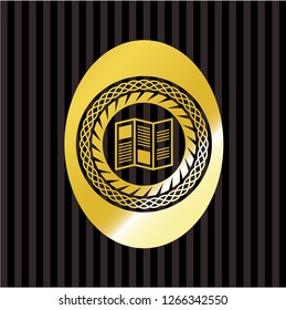 brochure icon inside shiny emblem