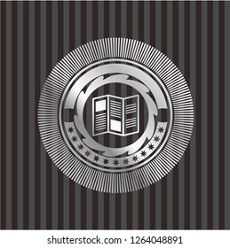 brochure icon inside silvery badge