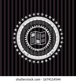 brochure icon inside silvery badge