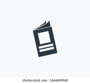Brochure icon isolated on clean background. Brochure icon concept drawing icon in modern style. Vector illustration for your web mobile logo app UI design.