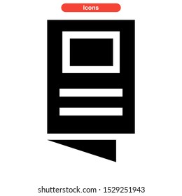 brochure icon isolated sign symbol vector illustration - high quality black style vector icons
