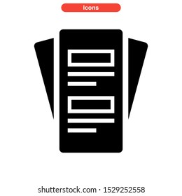 brochure icon isolated sign symbol vector illustration - high quality black style vector icons
