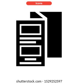 brochure icon isolated sign symbol vector illustration - high quality black style vector icons
