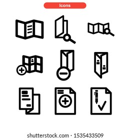 brochure icon isolated sign symbol vector illustration - Collection of high quality black style vector icons

