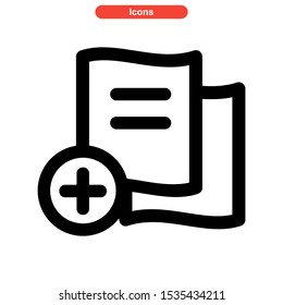brochure icon isolated sign symbol vector illustration - high quality black style vector icons
