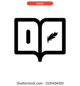brochure icon isolated sign symbol vector illustration - high quality black style vector icons
