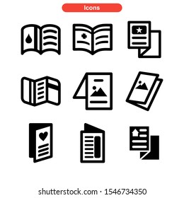 brochure icon isolated sign symbol vector illustration - Collection of high quality black style vector icons
