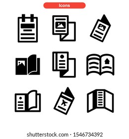 brochure icon isolated sign symbol vector illustration - Collection of high quality black style vector icons
