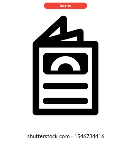 brochure icon isolated sign symbol vector illustration - high quality black style vector icons
