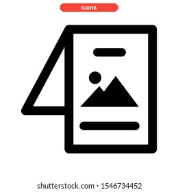 brochure icon isolated sign symbol vector illustration - high quality black style vector icons
