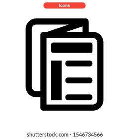 brochure icon isolated sign symbol vector illustration - high quality black style vector icons
