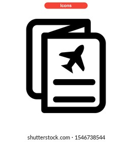 brochure icon isolated sign symbol vector illustration - high quality black style vector icons
