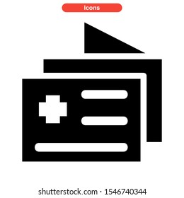 brochure icon isolated sign symbol vector illustration - high quality black style vector icons

