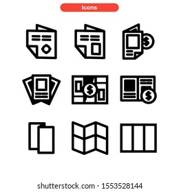 brochure icon isolated sign symbol vector illustration - Collection of high quality black style vector icons
