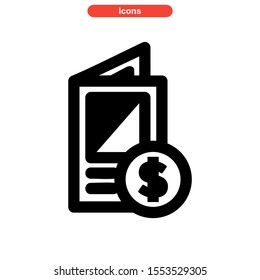 brochure icon isolated sign symbol vector illustration - high quality black style vector icons
