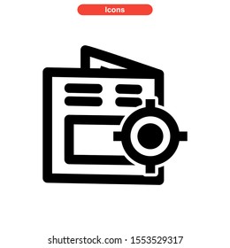 brochure icon isolated sign symbol vector illustration - high quality black style vector icons
