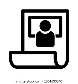 brochure icon isolated sign symbol vector illustration - high quality black style vector icons

