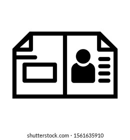 brochure icon isolated sign symbol vector illustration - high quality black style vector icons
