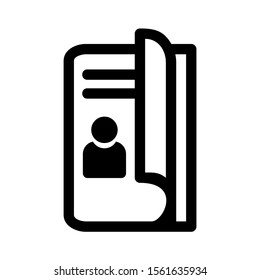 brochure icon isolated sign symbol vector illustration - high quality black style vector icons
