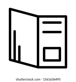 brochure icon isolated sign symbol vector illustration - high quality black style vector icons
