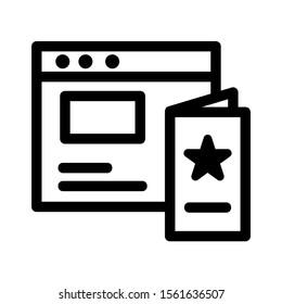 brochure icon isolated sign symbol vector illustration - high quality black style vector icons
