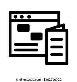 brochure icon isolated sign symbol vector illustration - high quality black style vector icons
