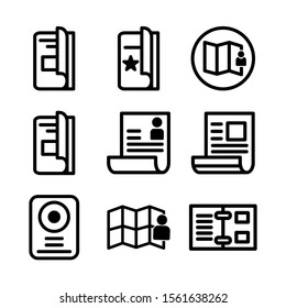 brochure icon isolated sign symbol vector illustration - Collection of high quality black style vector icons
