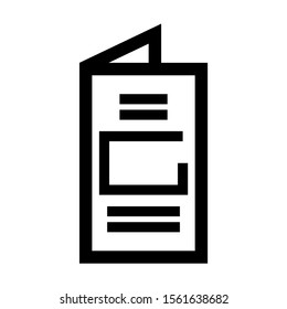 brochure icon isolated sign symbol vector illustration - high quality black style vector icons
