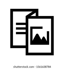 brochure icon isolated sign symbol vector illustration - high quality black style vector icons
