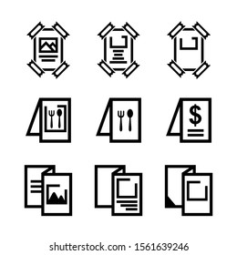 brochure icon isolated sign symbol vector illustration - Collection of high quality black style vector icons
