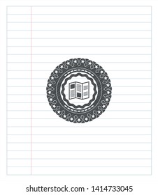 brochure icon pencil draw. Vector Illustration. Detailed.