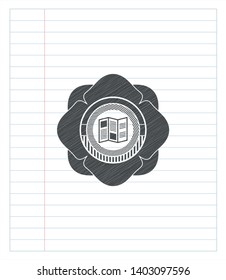 brochure icon pencil effect. Vector Illustration. Detailed.