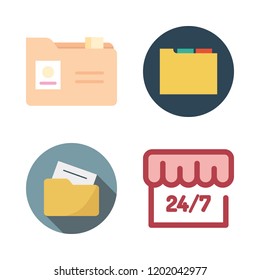 brochure icon set. vector set about folder and open icons set.
