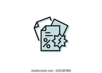 Brochure Icon symbol sign from modern promotion collection for mobile concept and web apps design. Business, shopping and commerce related vector line icons.