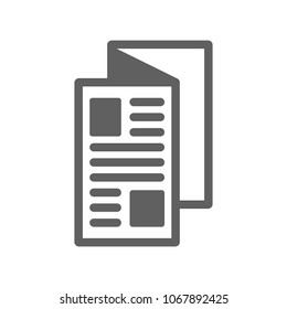 Brochure icon in trendy flat style isolated on white background. Symbol for your web site design, logo, app, UI. Vector illustration, EPS
