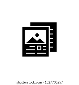 Brochure icon vector illustration isolated on white, designed for web and app, Eps 10