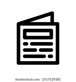 ícone de brochura. ícone de linha de vetor para o seu site, celular, apresentação e design de logotipo.