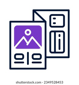 icono de folleto para su sitio web, móvil, presentación y diseño de logotipo.