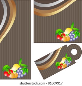 brochure with label,  tag design