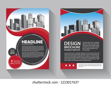 Brochure layout annual report poster flyer with geometric shape