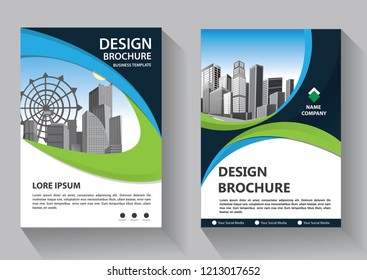 Brochure layout annual report poster flyer with geometric shape