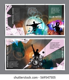 Brochure layout for club, vector