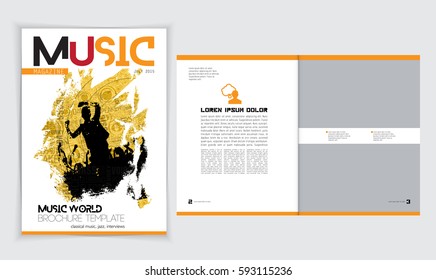 Brochure layout with cover