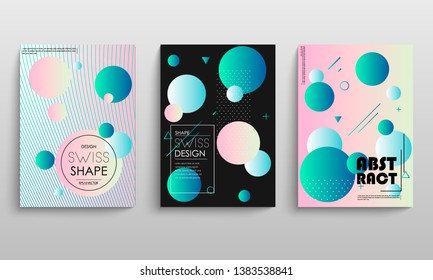 Brochure layout, cover modern design annual report, magazine, flyer in A4 with colourful geometric shapes for business with abstract texture background.