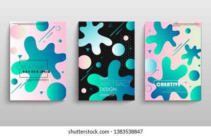 Brochure layout, cover modern design annual report, magazine, flyer in A4 with colourful geometric shapes for business with abstract texture background.